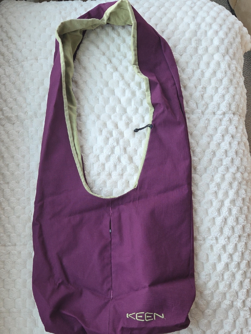 Keen Purple Sling Bag/ Light Green Suede REVERSABLE!